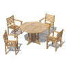 Berwick 1.2m Octagonal Gate Leg Table and 4 Sussex Stacking Armchair Set