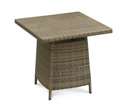 Azure Rattan Square 0.8m Star Grey Flat Weave Table - New: End of Line