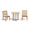 2 seater teak outdoor garden table and chairs dining set