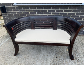 Bloomsbury 1.5m Dark Bench with Ecru Cushion - Used: Good