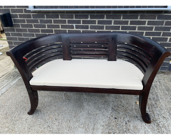 Bloomsbury 1.5m Dark Bench with Ecru Cushion - Used: Good