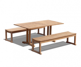 Cornwall 1.8m Table and Tavistock Bench Set