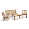 York 1.5m Bench and Armchair Coffee Set