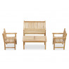 4 seater teak garden outdoor bench and chair dining set