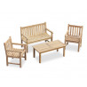 York 1.2m Bench and Armchair Coffee Set