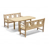 Carida 1.8m Table and Harrogate Benches Set