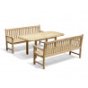 Carida 1.8m Table With 2 Exeter Benches