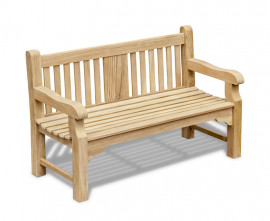 3 seater 1.5m small teak outdoor garden bench