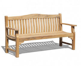 1.8m teak outdoor garden 6ft 4 seater bench