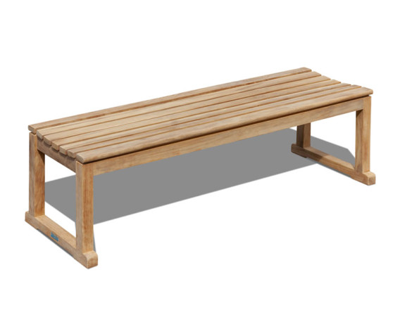 Tavistock Teak 3 Seater Backless Garden Bench - 1.5m