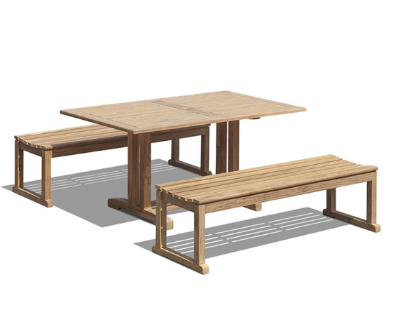 Cornwall 1.5m Table and Tavistock Benches Set