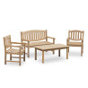 Kennington 1.2m Bench and Armchairs Coffee Set