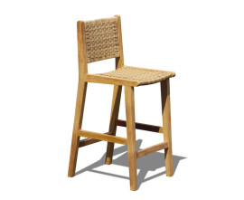 Rinca Teak & Woven Bar Chair