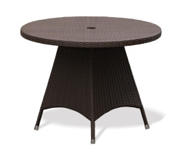 Verona 1m Round Table, Flat Weave - NEW: End of Line