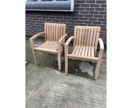 Antibes Teak Stackable Armchair - Used: Good