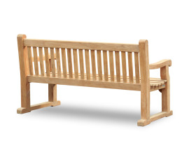 Regent's Park Teak Garden Bench with Sled Legs