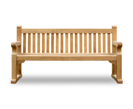 Regent's Park Teak Garden Bench with Sled Legs