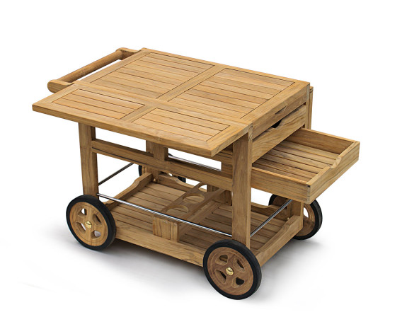 Teak Garden Drinks Trolley