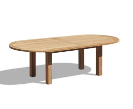 Orion Teak Oval Garden Dining Table - 2.6m