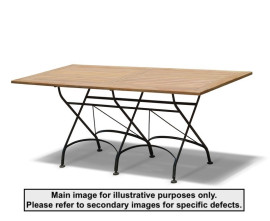 1.8m Black Bistro Table - Used: Good