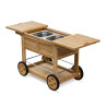 teak ice bucket bar trolley cart