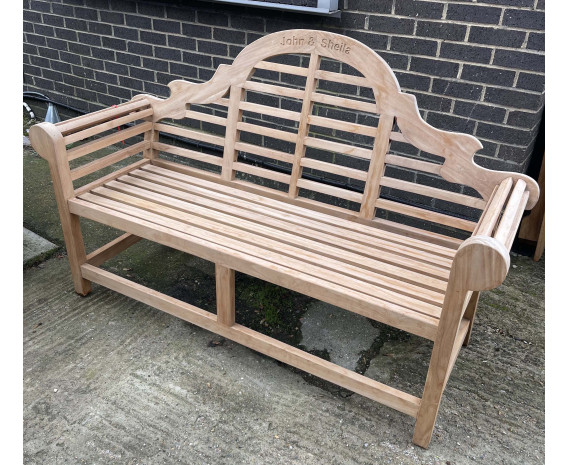 PRE-ENGRAVED Lutyens-Style 1.65m 'John & Sheila' Bench