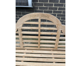 PRE-ENGRAVED Lutyens-Style 1.65m 'John & Sheila' Bench