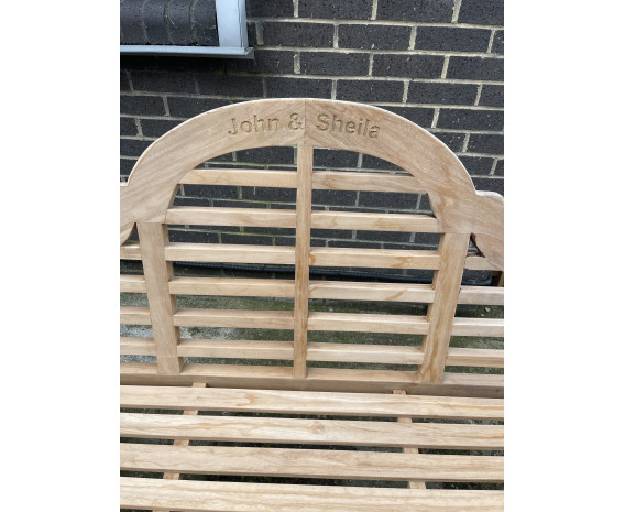 PRE-ENGRAVED Lutyens-Style 1.65m 'John & Sheila' Bench