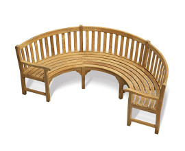 Curved Wooden Bench