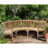 Marlow Semi Circular Garden Bench with Arms