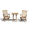 Lymington 60cm Teak Table and Newhaven Armchairs Set