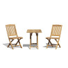 Teak Folding 0.6m Lymington Table and Chair Set