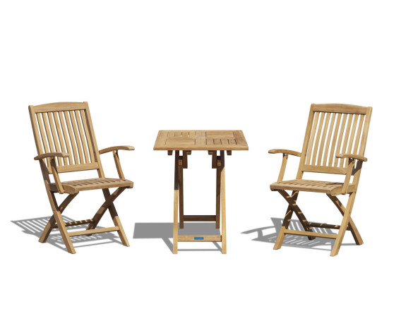 Teak Folding Lymington Table and Cannes Armchair Set