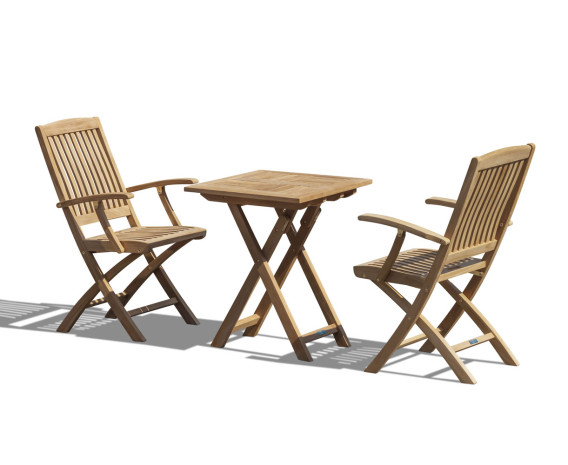 Teak Folding Lymington Table and Cannes Armchair Set