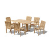 Cornwall 1.5m Table and 6 Cannes Stacking Chairs Set