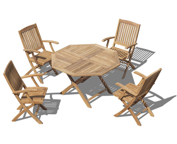 Lymington 1.2m Octagonal Table and Cannes Armchair Set