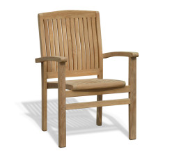 Cannes Teak Stacking Garden Armchair