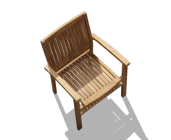 Cannes Teak Stacking Garden Armchair