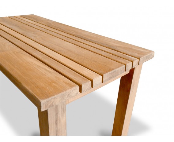 Mita Teak Rectangular Garden Dining Table – 1.4m