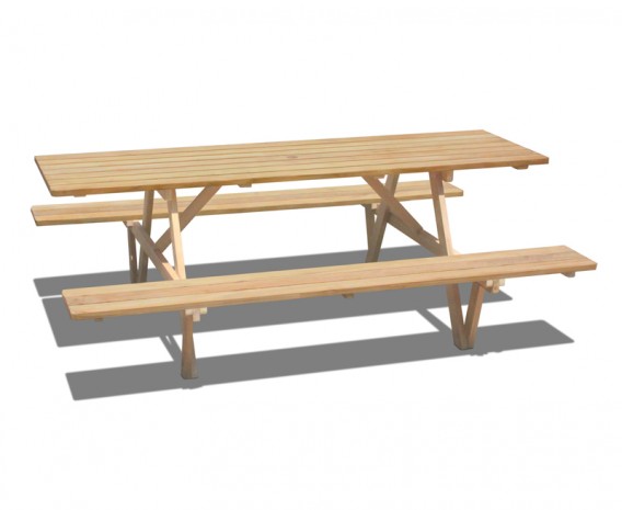 Teak Wheelchair Accessible Picnic Table - 2.4m